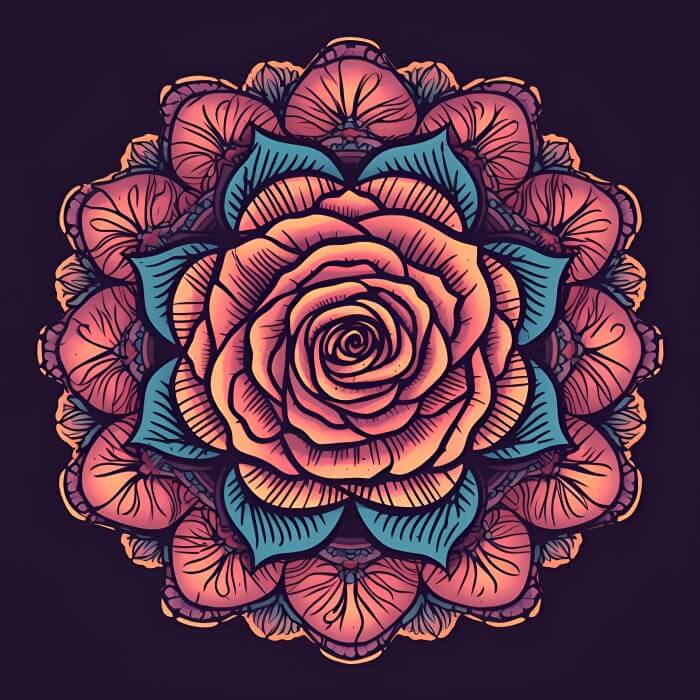 Rose Flower Mandalas - JBZ