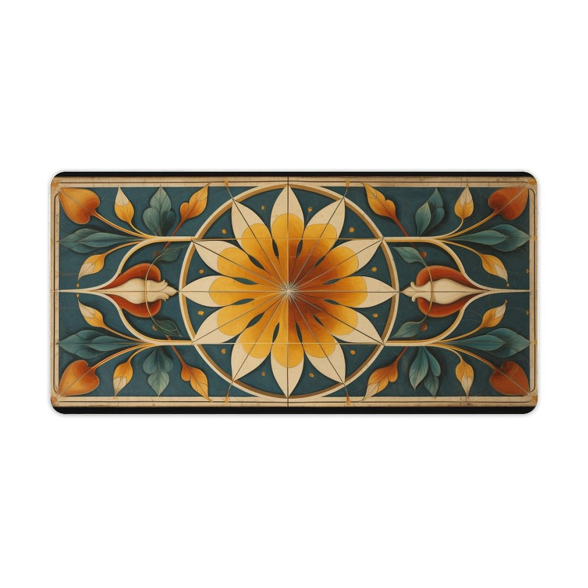 Alfombrilla de ratón de goma antideslizante con bordes cosidos