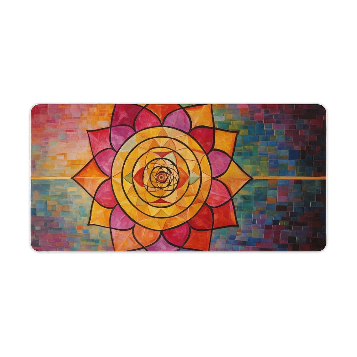 Alfombrilla de ratón de goma antideslizante con bordes cosidos