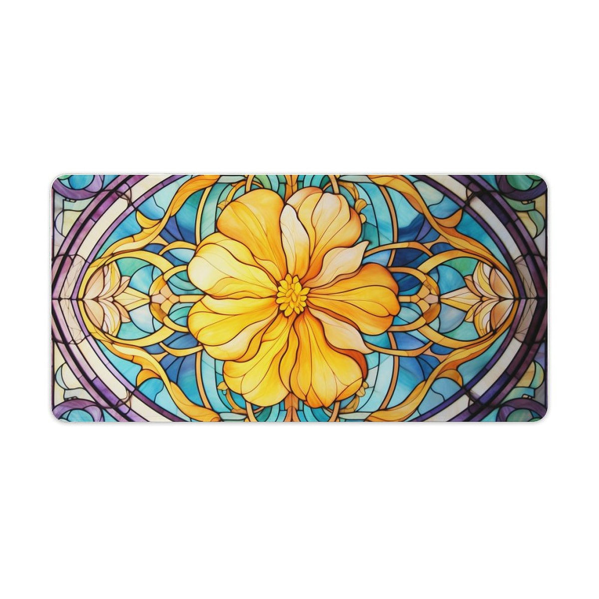 Alfombrilla de ratón de goma antideslizante con bordes cosidos