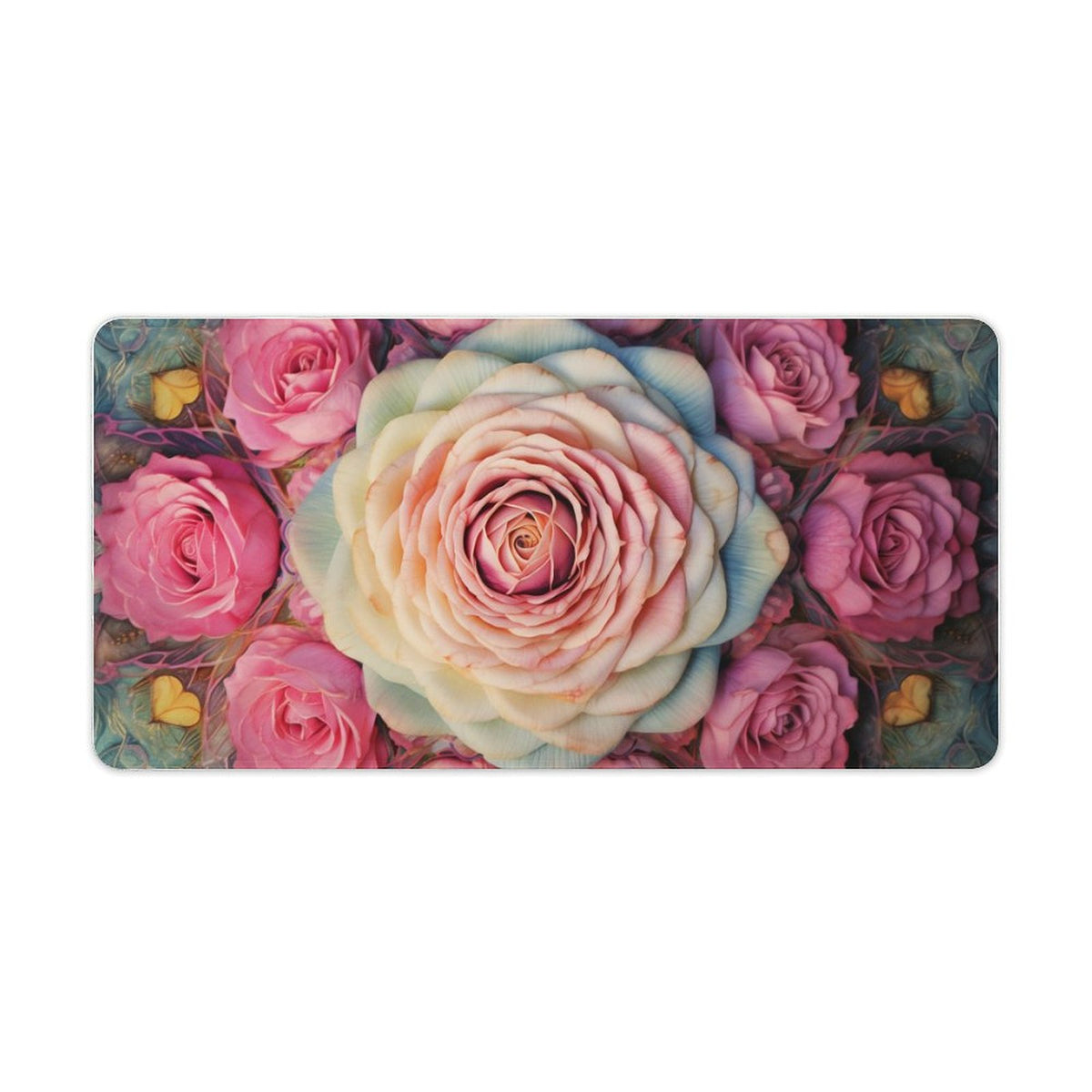 Alfombrilla de ratón de goma antideslizante con bordes cosidos