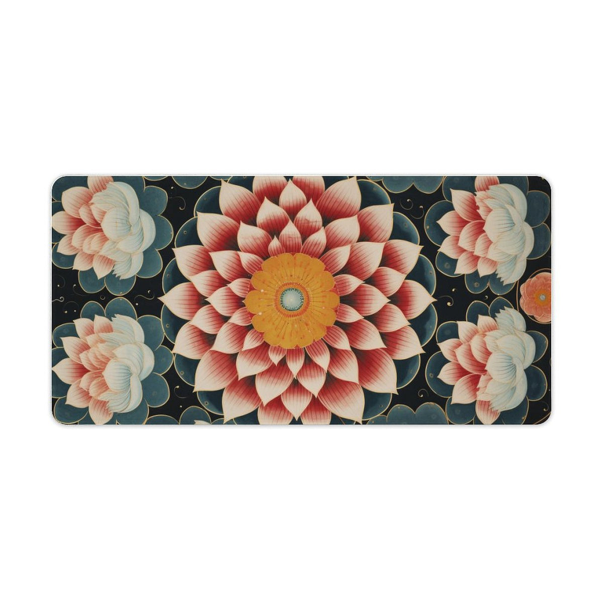 Alfombrilla de ratón de goma antideslizante con bordes cosidos