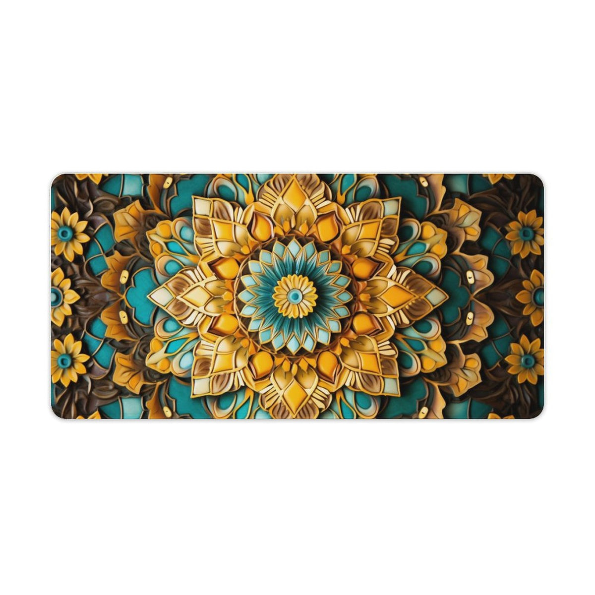 Alfombrilla de ratón de goma antideslizante con bordes cosidos