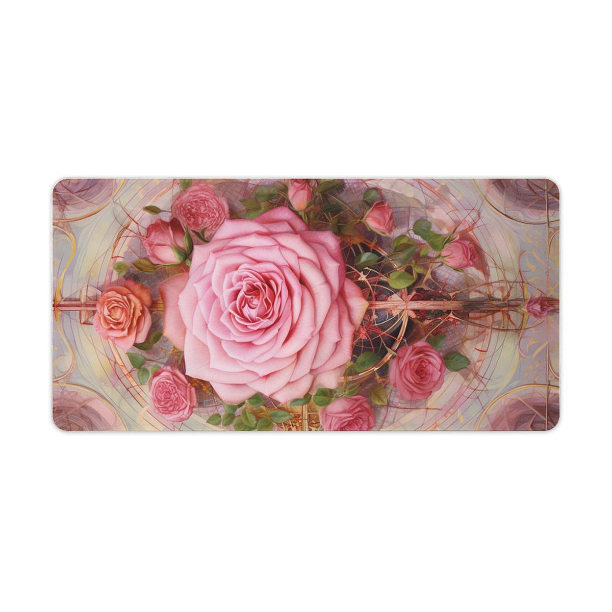 Alfombrilla de ratón de goma antideslizante con bordes cosidos