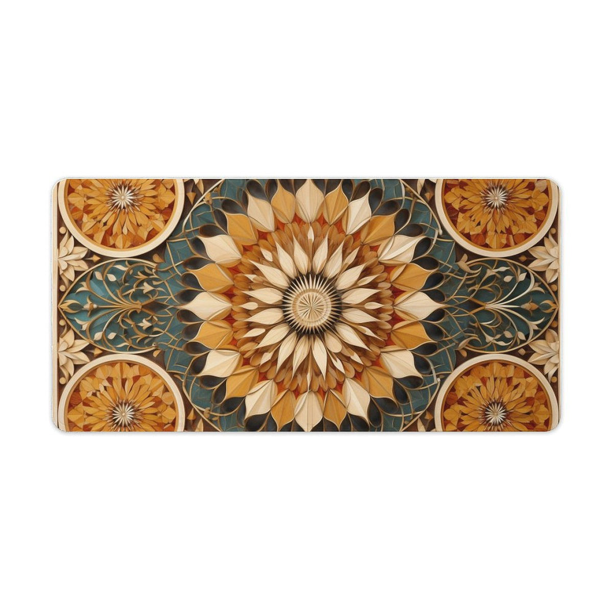 Alfombrilla de ratón de goma antideslizante con bordes cosidos