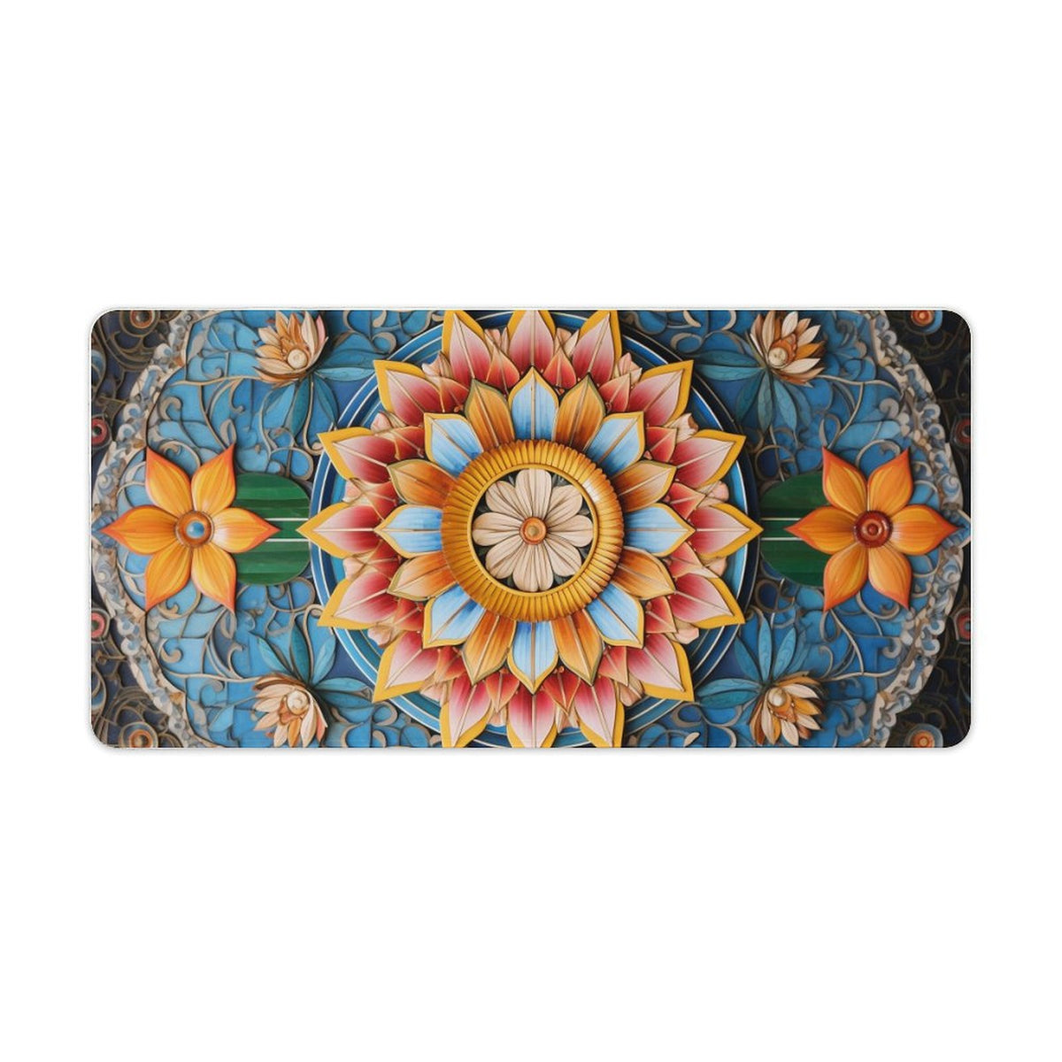 Alfombrilla de ratón de goma antideslizante con bordes cosidos