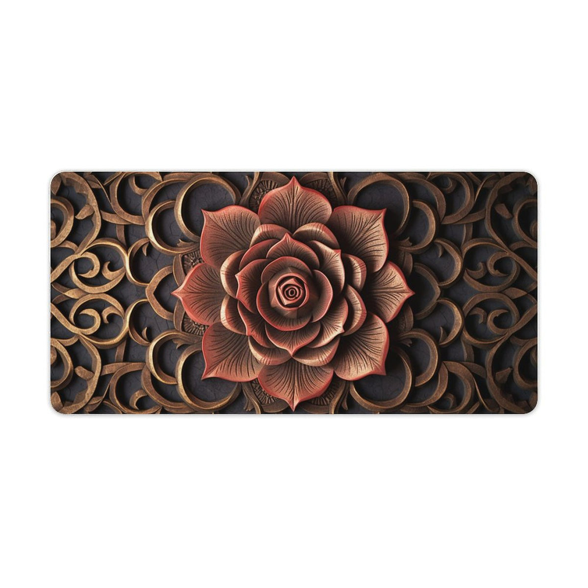 Alfombrilla de ratón de goma antideslizante con bordes cosidos