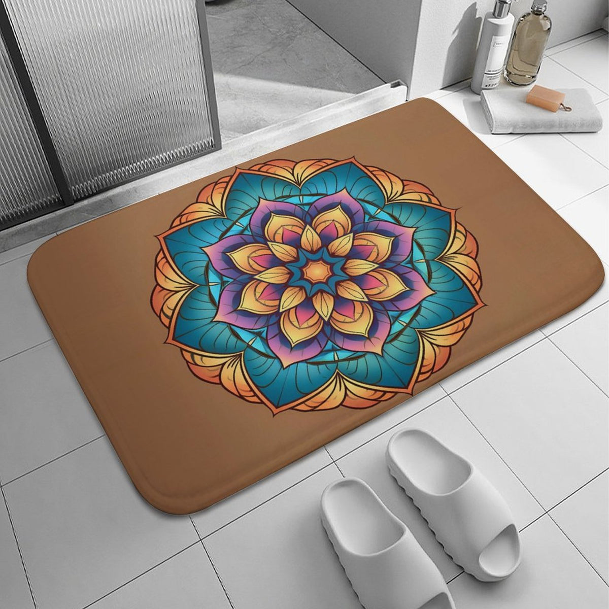 Lotus Coral Velvet Rug