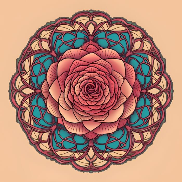 Rose Flower Mandalas - QED