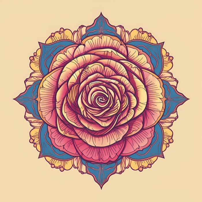 Rose Flower Mandalas - QUM