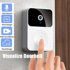 Intelligent Visual Doorbell Home Intercom HD Night Vision WiFi Rechargeable