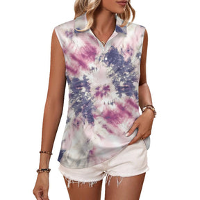 Sleeveless Tank Top Simple Tie Dye