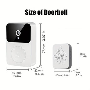 Intelligent Visual Doorbell Home Intercom HD Night Vision WiFi Rechargeable