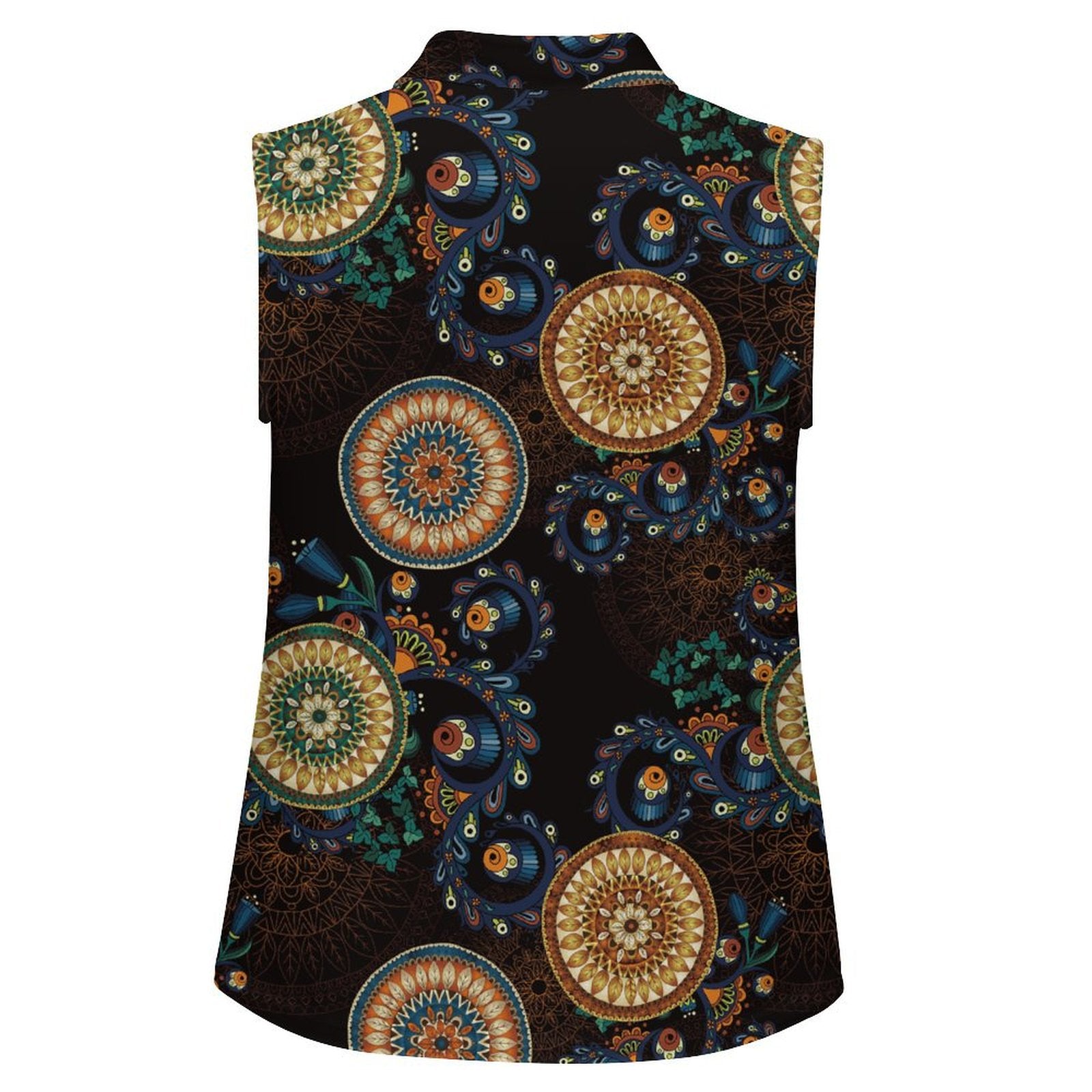 Retro Sleeveless Tank Top Repeated Patterns Complex Patterns of Wind