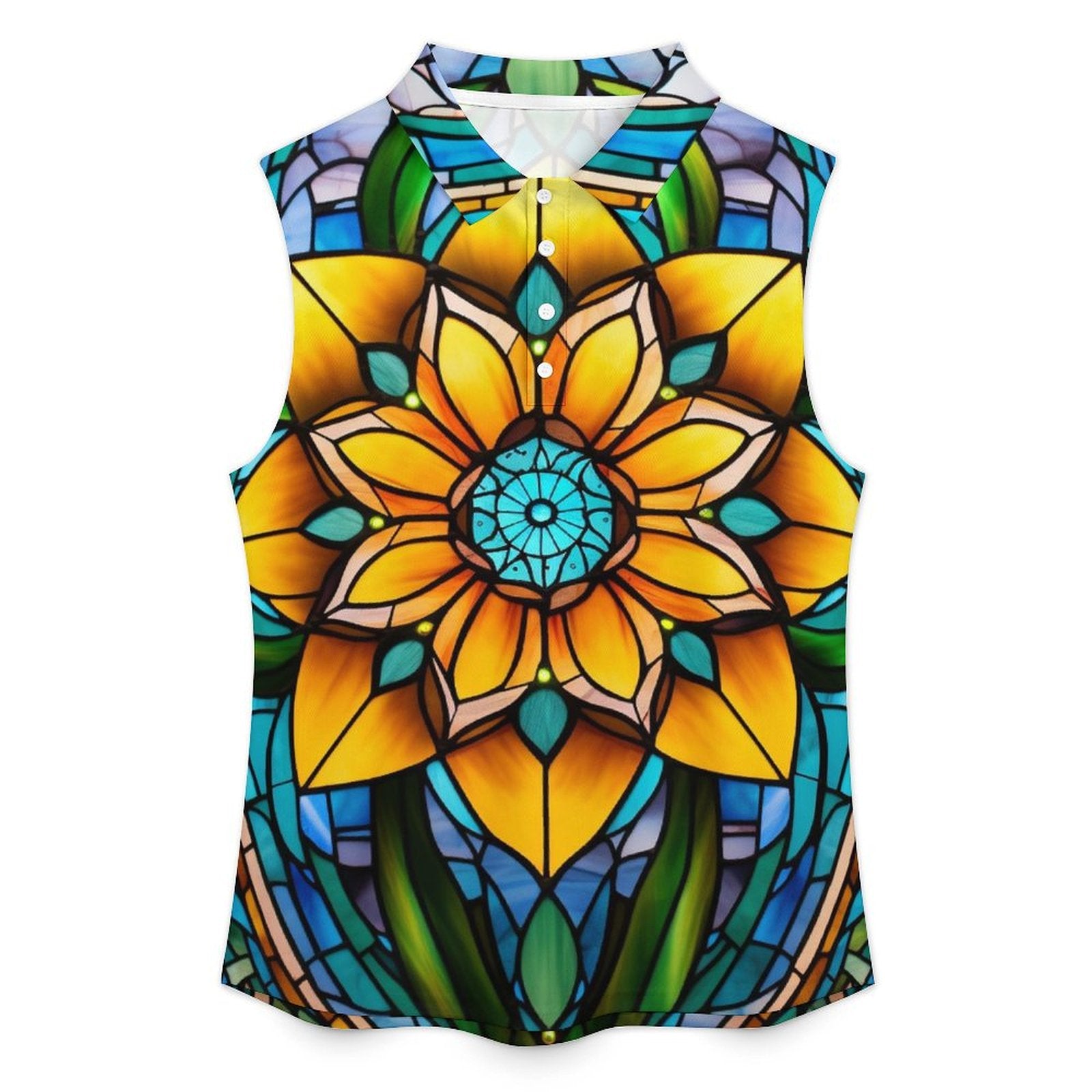 Sleeveless Collared Tank Top 117