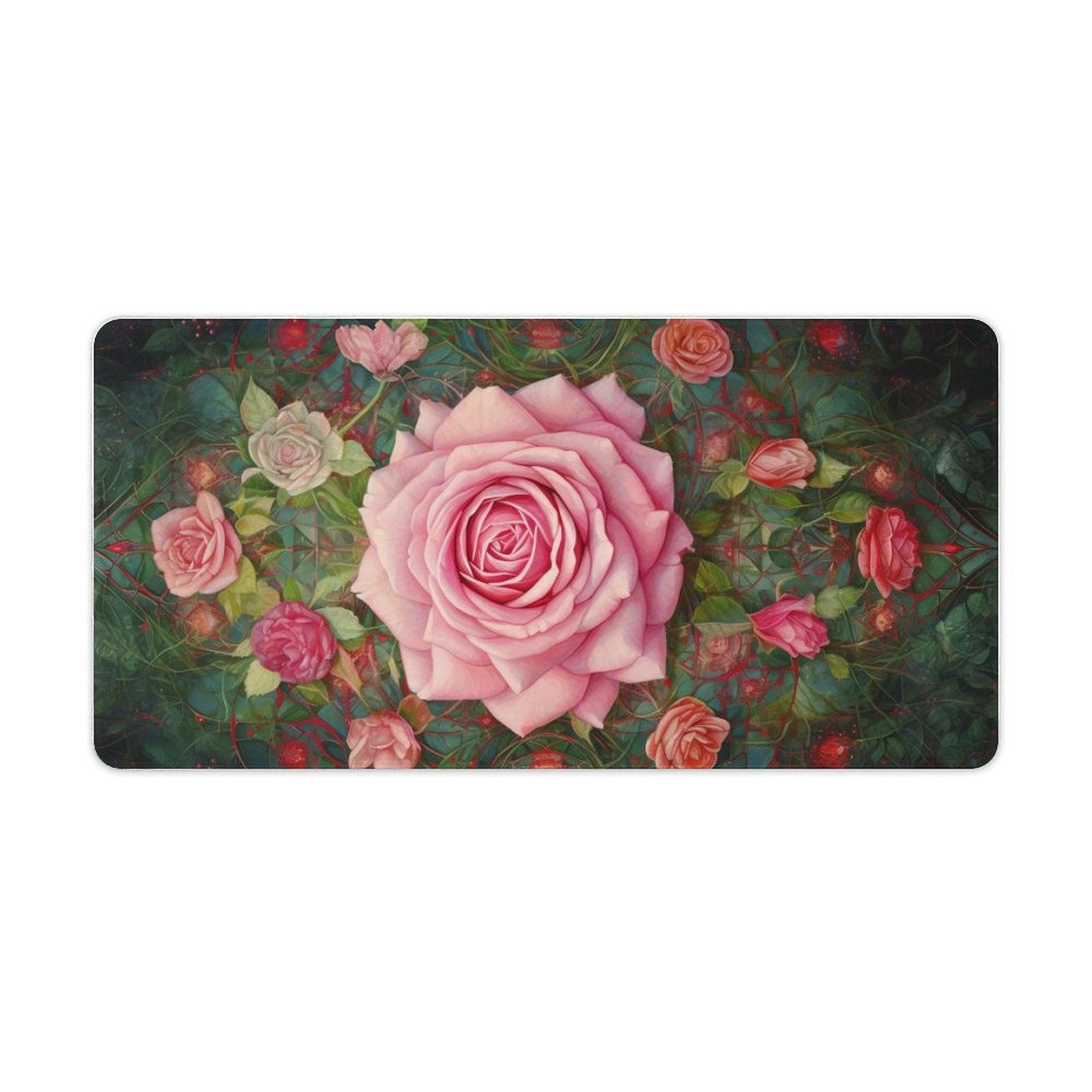 Slip Rubber Mouse Pad with Stitched Edges