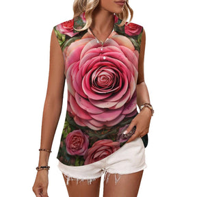 Sleeveless Collared Tank Top 121