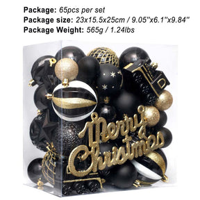 65pcs Christmas Decorations