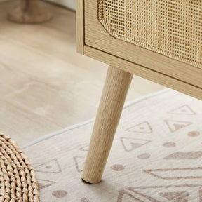 Rattan Nightstand with Socket