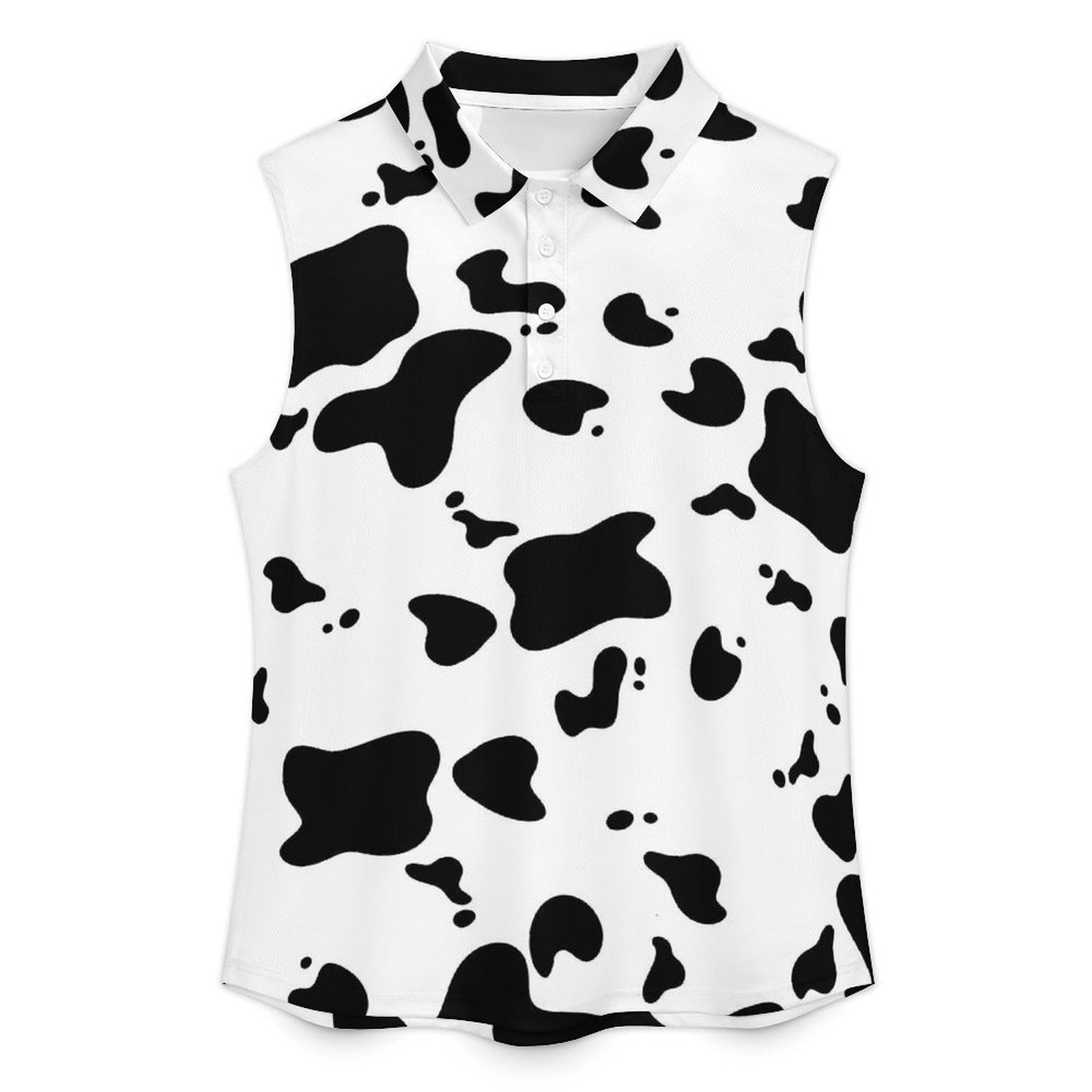 Animal print Sleeveless Tank Top Dairy Cow Pattern Animal