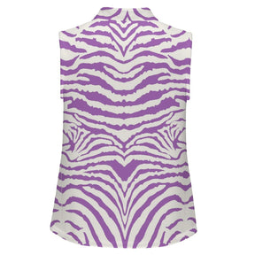 Animal print Sleeveless Tank Top Zebra Pattern