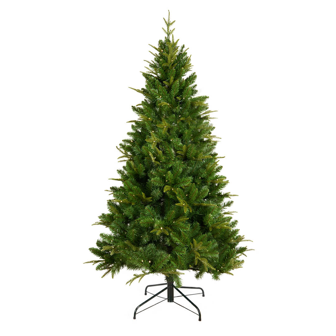 6/7.5 ft with LED Artificial Xmas Trees Green