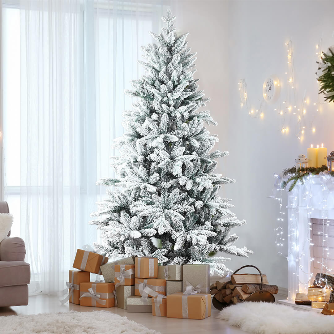 5/6/7 ft, no LED, no Decor, Artificial Xmas Trees White