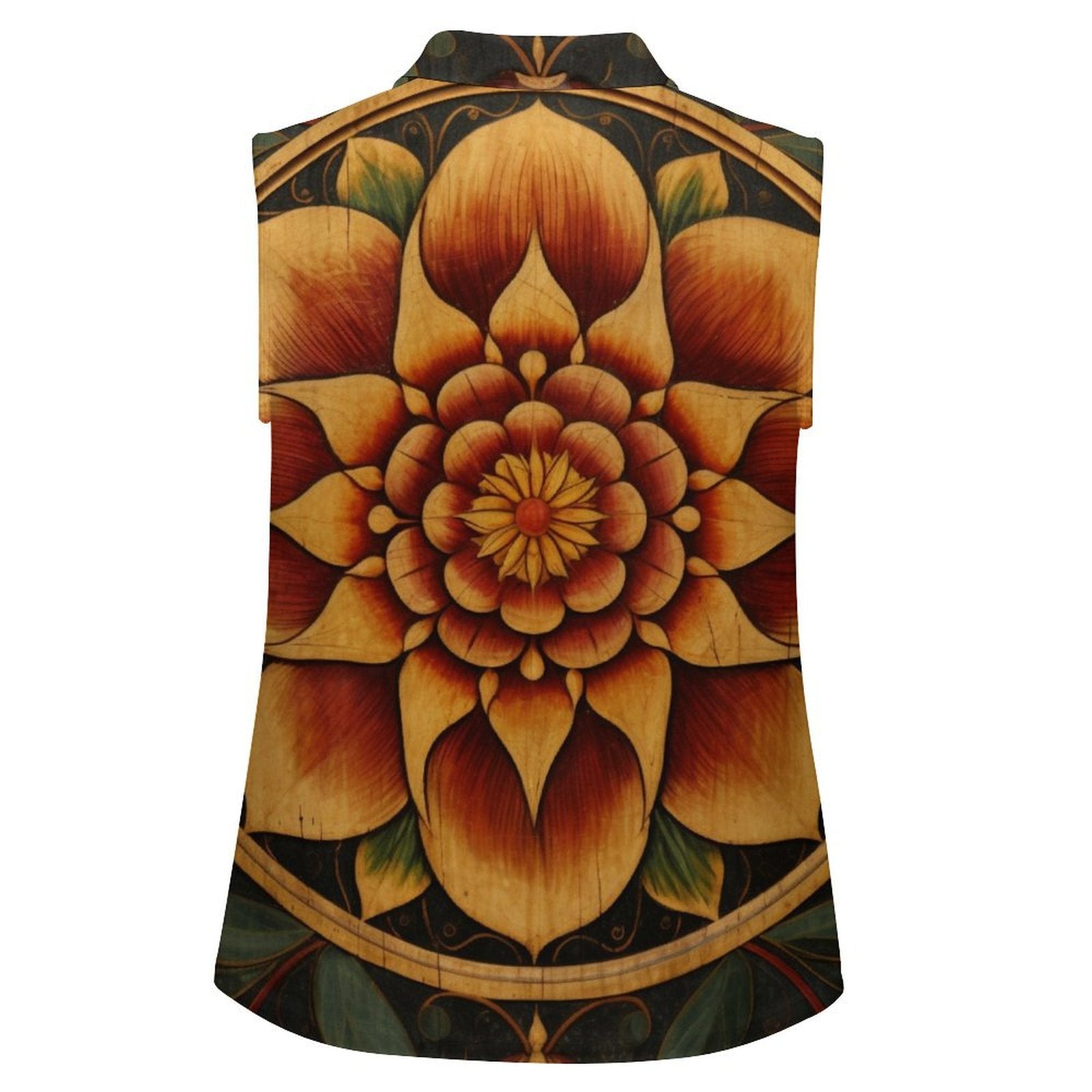 Sleeveless Collared Tank Top 013