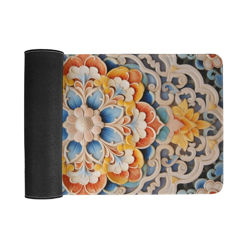 Slip Rubber Mouse Pad with Stitched Edges