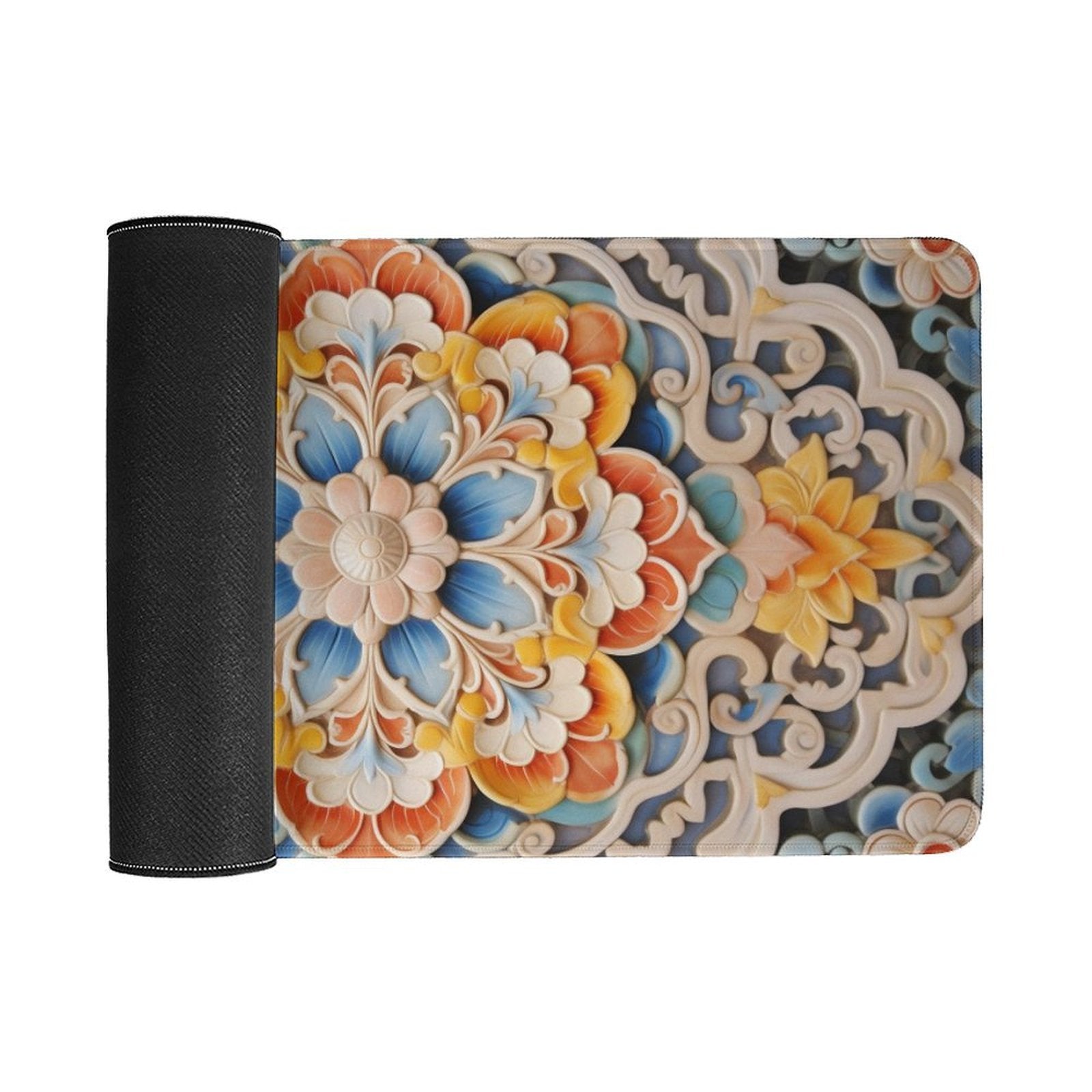 Slip Rubber Mouse Pad with Stitched Edges