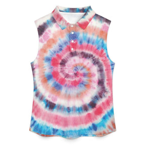 Sleeveless Tank Top Colorful Tie Dye