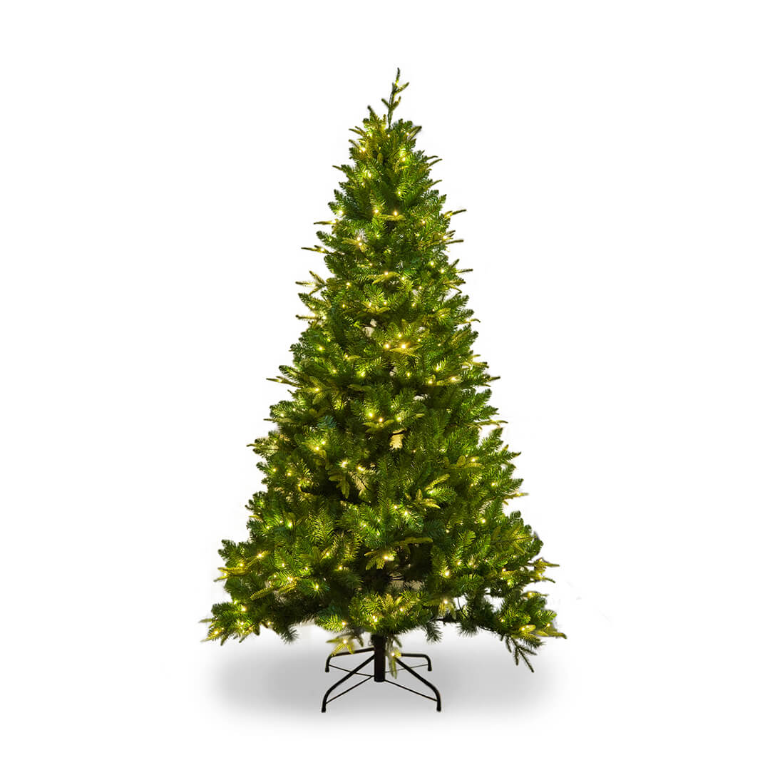 6/7.5 ft with LED Artificial Xmas Trees Green