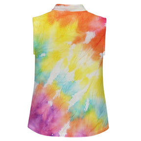 Sleeveless Tank Top Tie Dyed Pattern