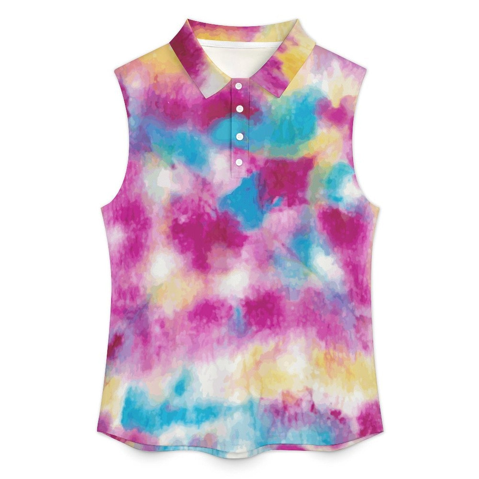 Sleeveless Tank Top Tie Dyed Pattern