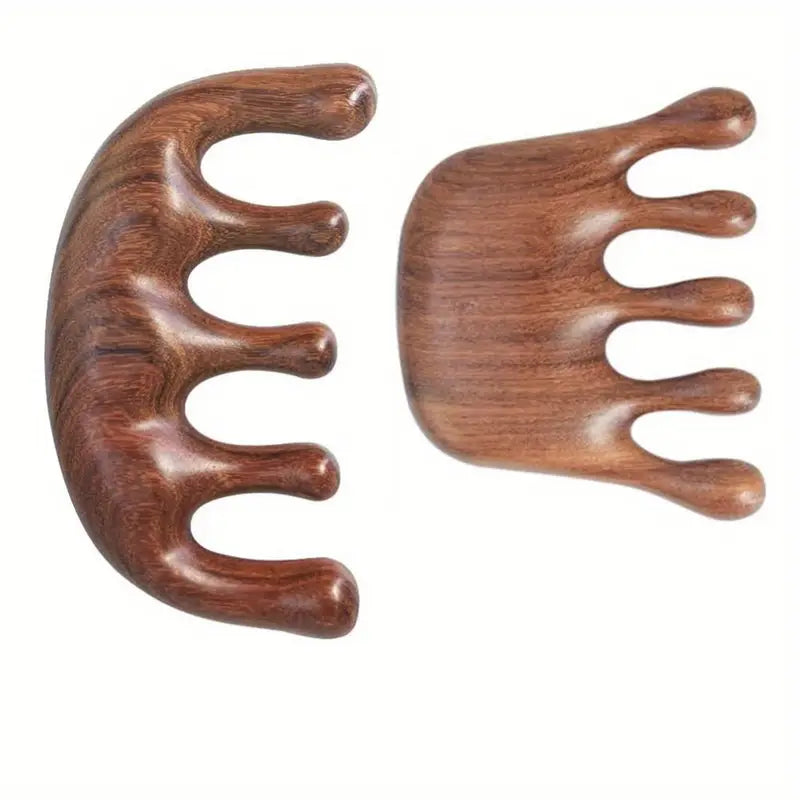 2-Pack Sandalwood Scalp Massage Combs