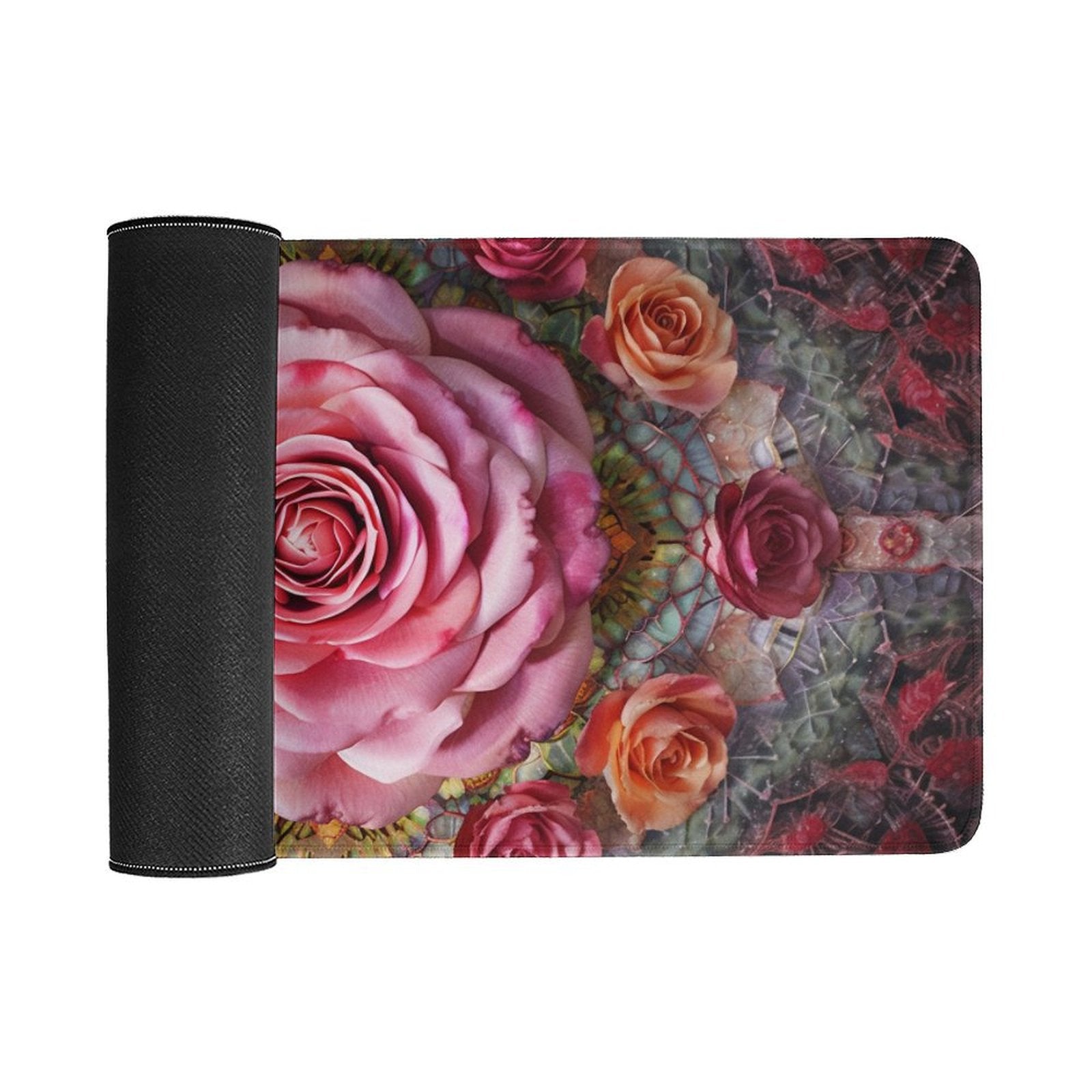 Slip Rubber Mouse Pad with Stitched Edges