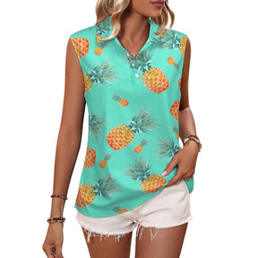 Summer fruits Sleeveless Tank Top Pineapple Background