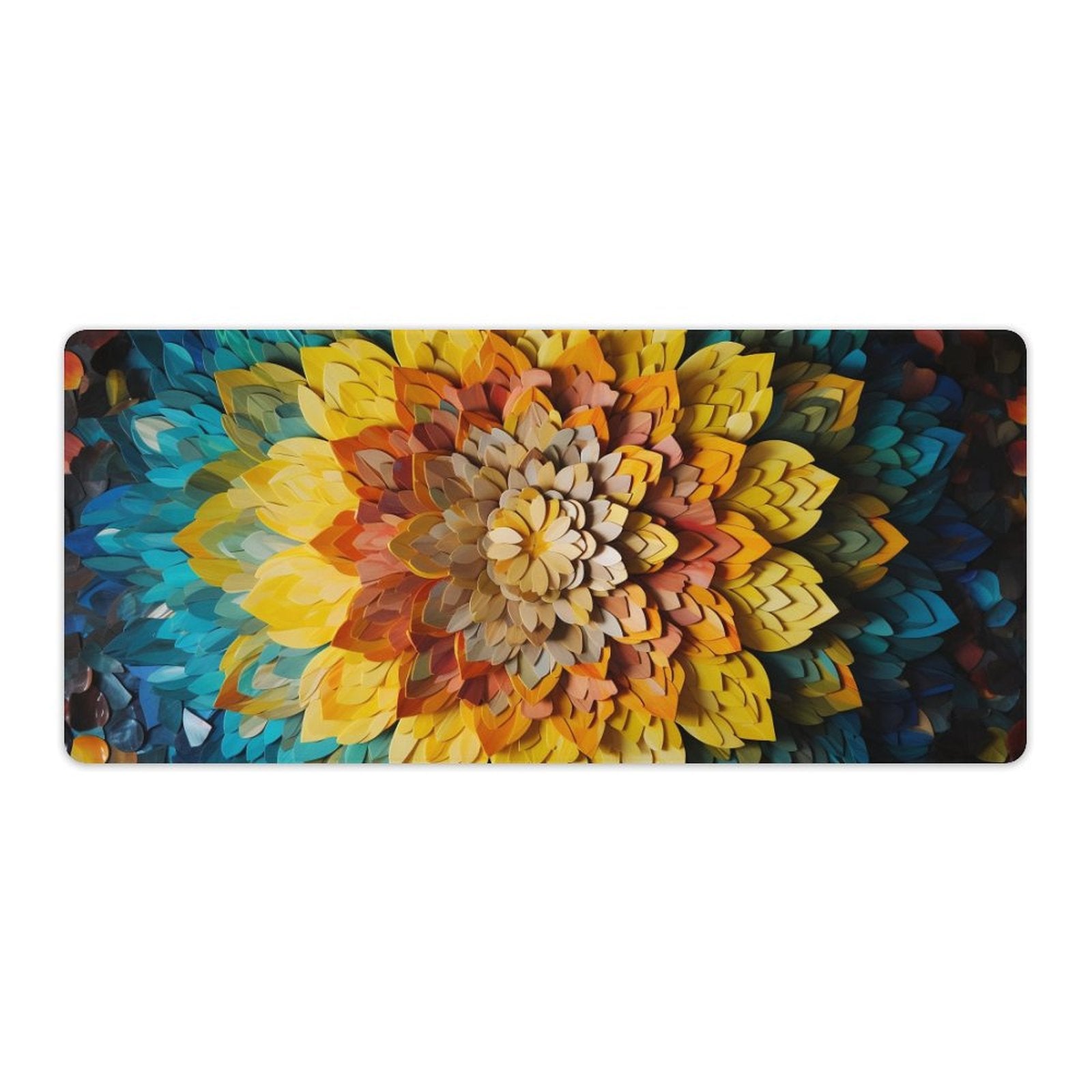 Slip Rubber Mouse Pad with Stitched Edges