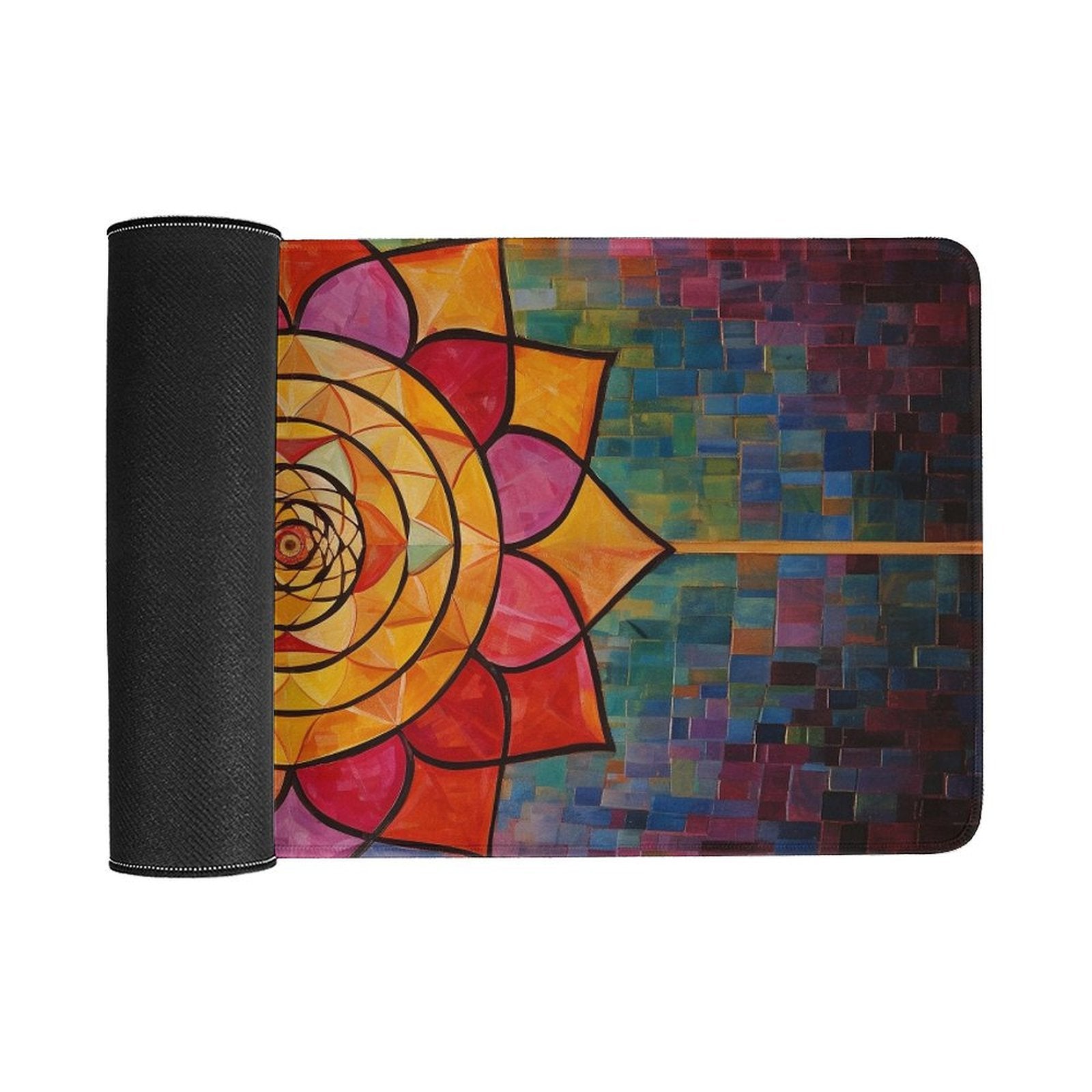 Slip Rubber Mouse Pad with Stitched Edges