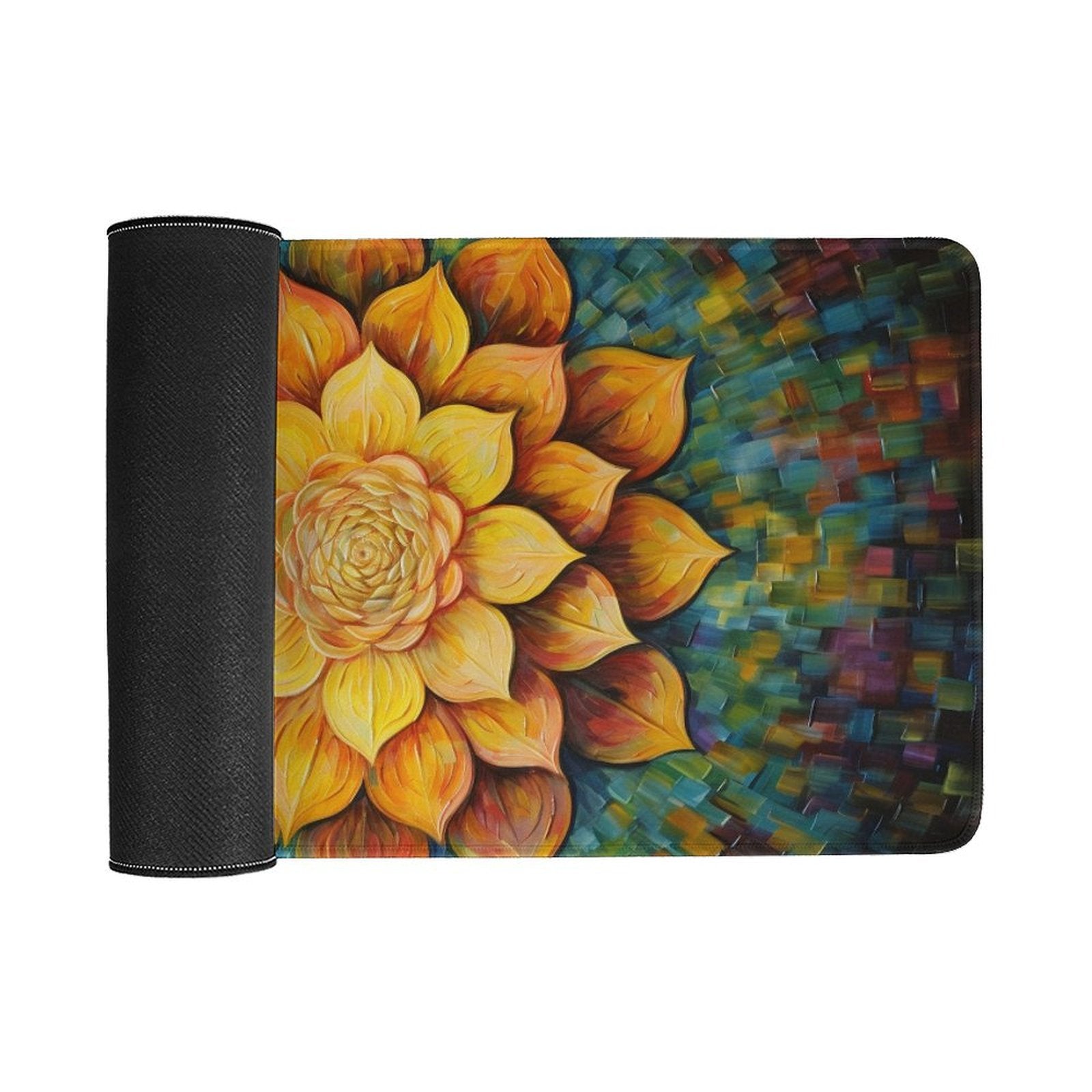 Slip Rubber Mouse Pad with Stitched Edges