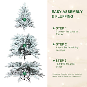 5/6/7 ft, no LED, no Decor, Artificial Xmas Trees White