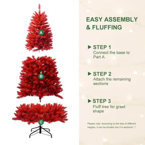 4/5/6/7ft no LED Artificial Xmas Trees Green