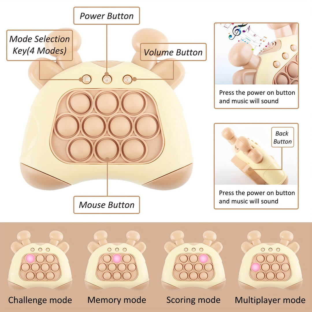 Light Up Pop It Pro: Fast Push Puzzle Game Console