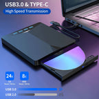 7 In 1 USB 3.0/SD/TF/DVD/CD/VCD Player Portable Burner