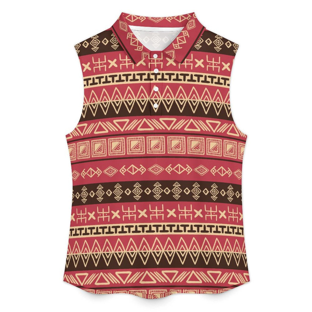 Retro Sleeveless Tank Top Africa Style Repeat