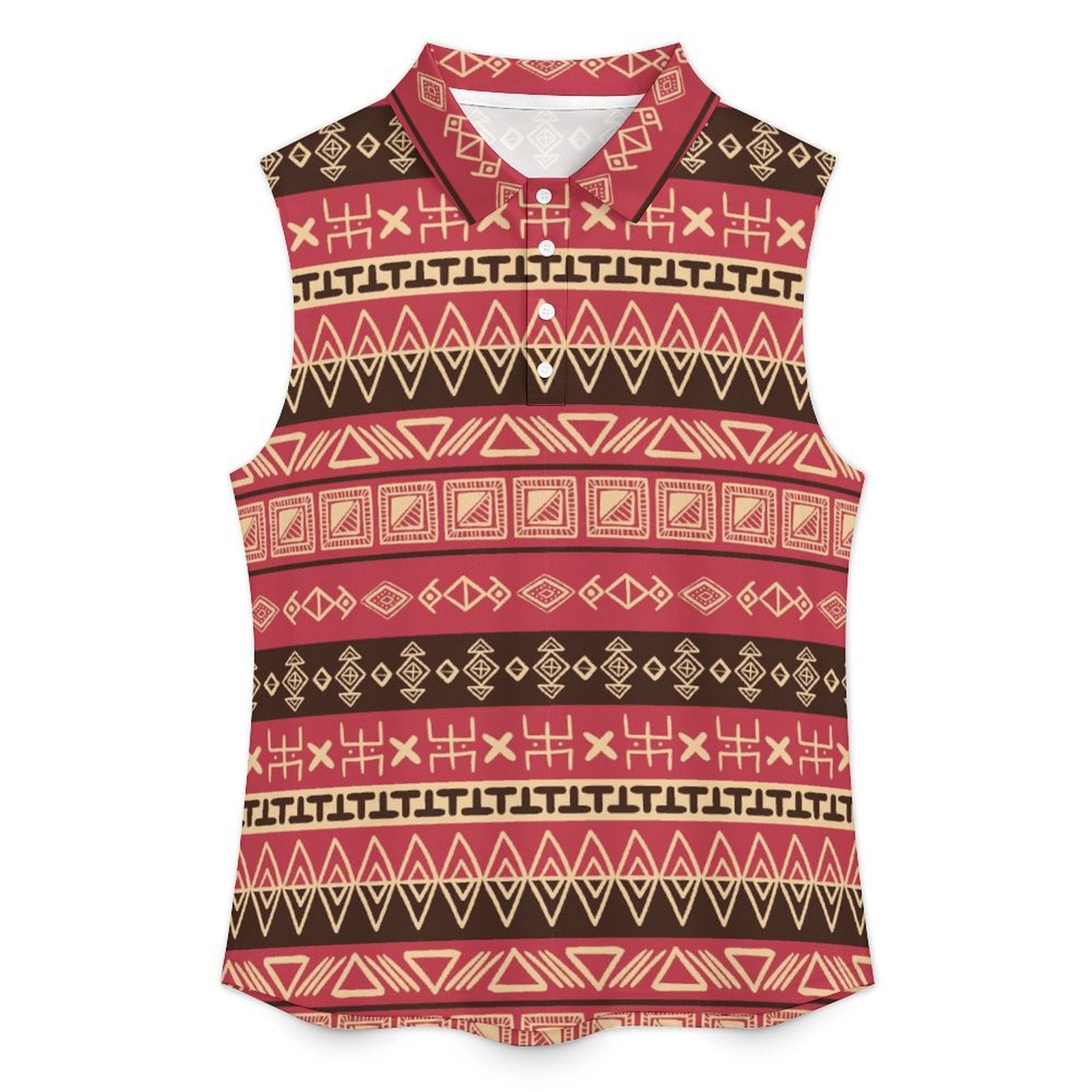 Retro Sleeveless Tank Top Africa Style Repeat