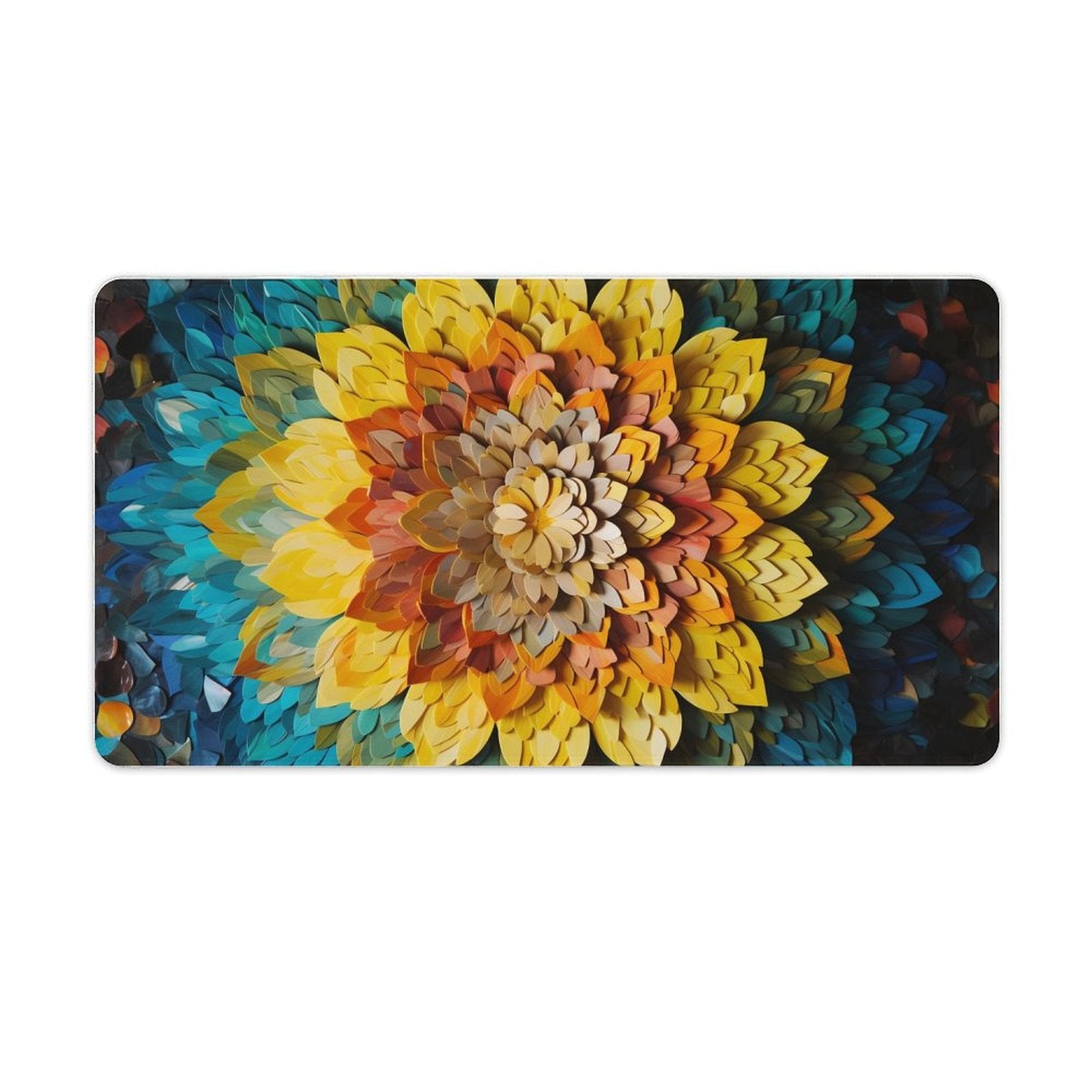 Slip Rubber Mouse Pad with Stitched Edges