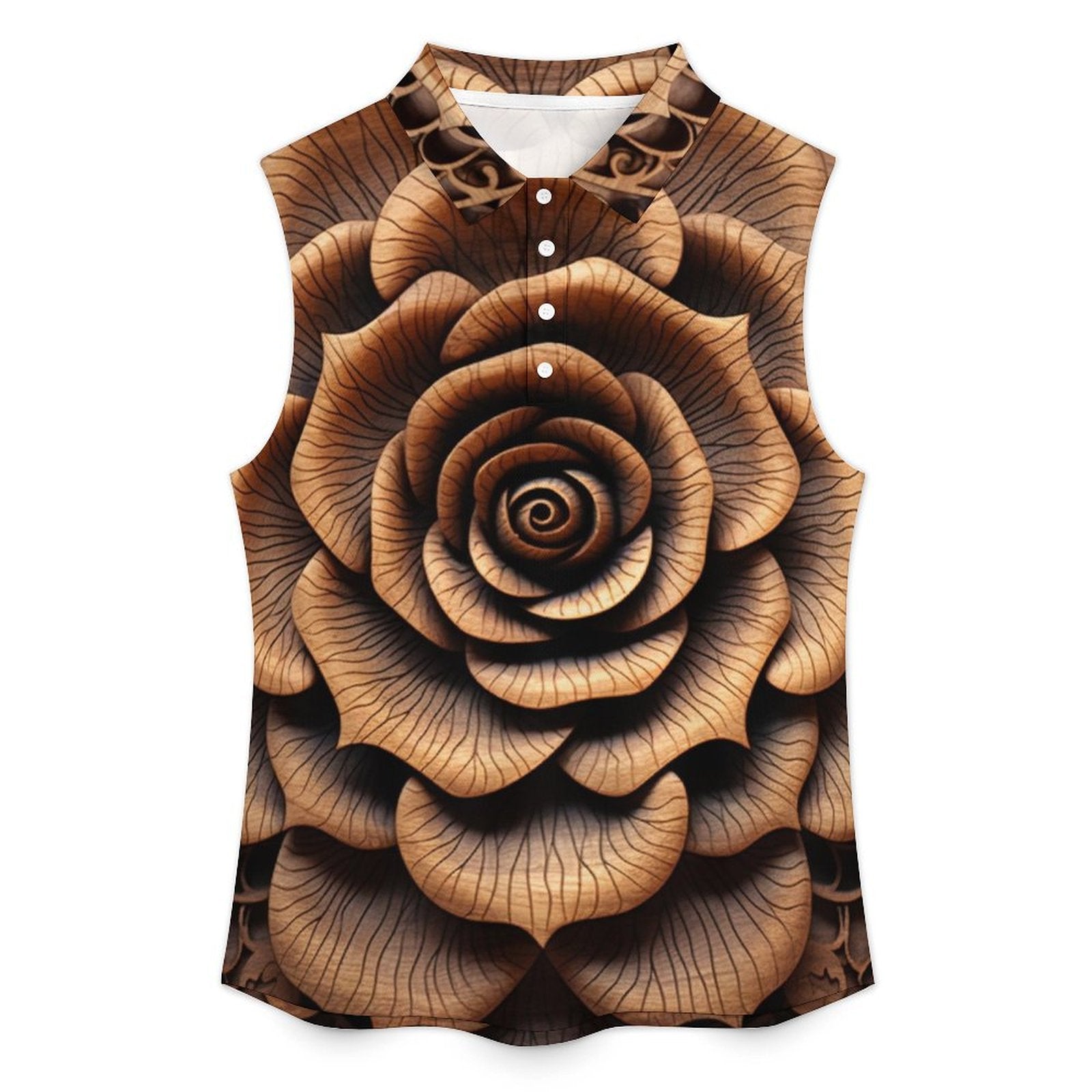 Sleeveless Collared Tank Top 001