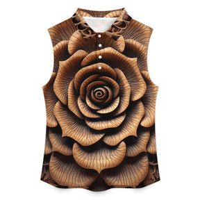 Sleeveless Collared Tank Top 001