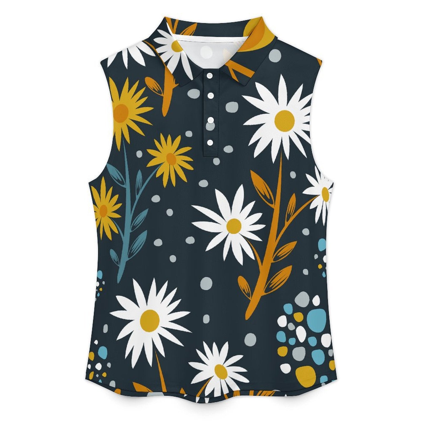 Summer vibes Sleeveless Tank Top Flower, Black